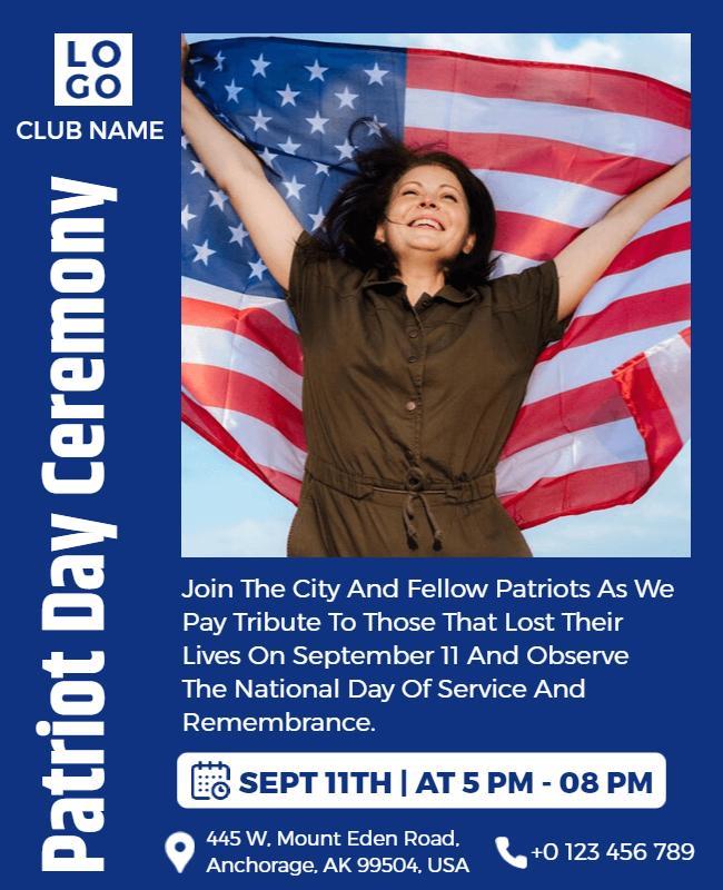 Patriot Day Remembrance Ceremony Flyer Template