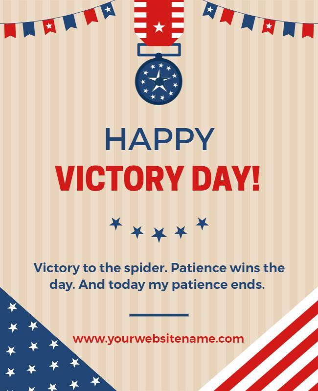 Patriotic Victory Day Celebration Flyer Template