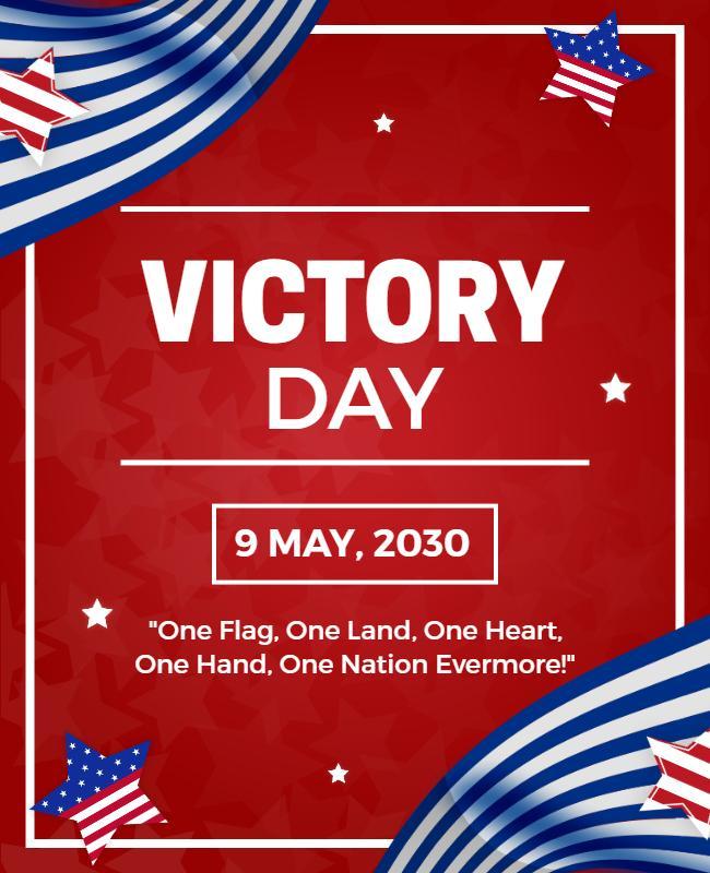 Patriotic Victory Day Celebration Flyer Template