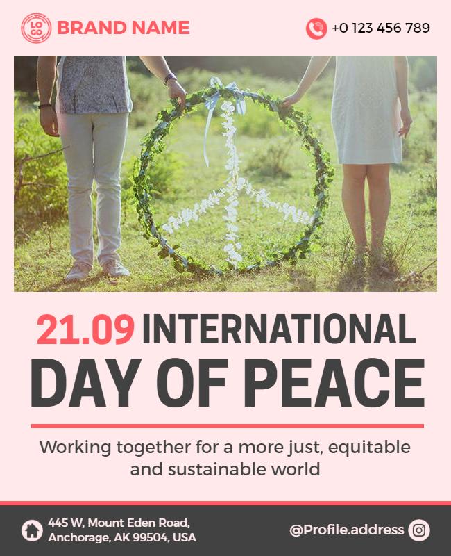 Peace Day Poster Template