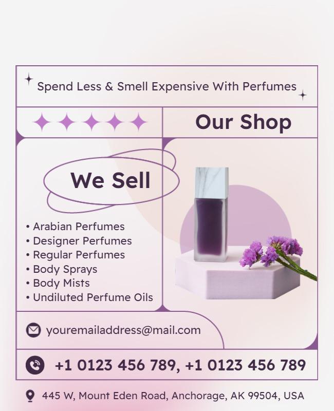 Perfume Sales Promotional Flyer Template