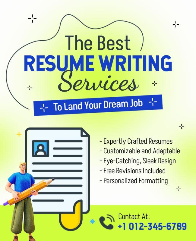 Personalized Resume Writing Services Flyer Template