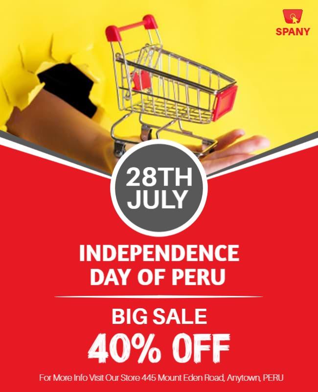 Peru Independence Day Sale Flyer Template