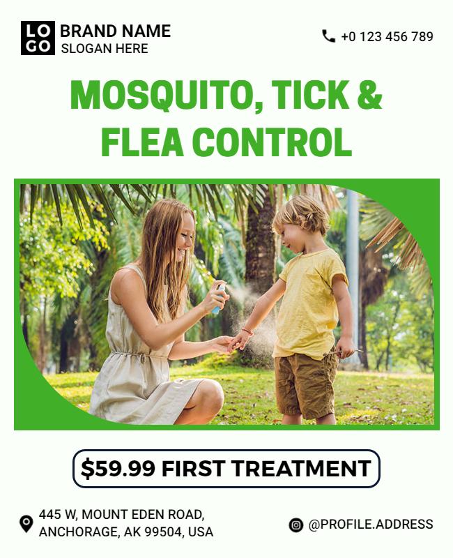 Pest Control Service Promotional Flyer Template