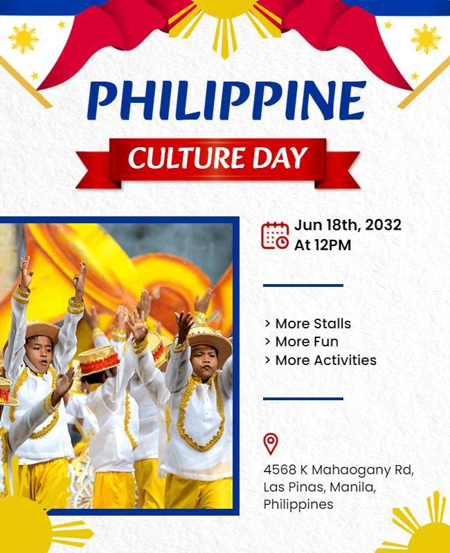 Philippine Culture Day Celebration Flyer Template