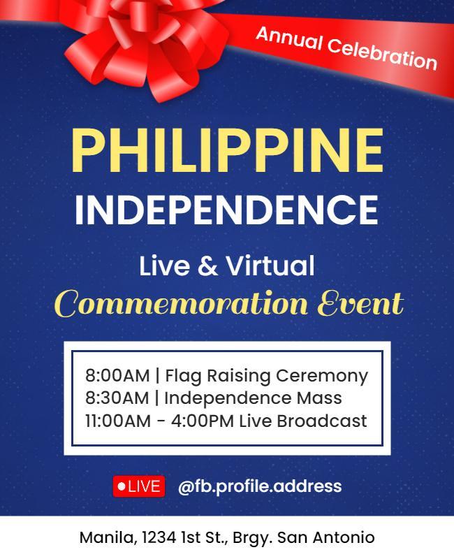 Philippine Independence Commemoration Event Flyer Template