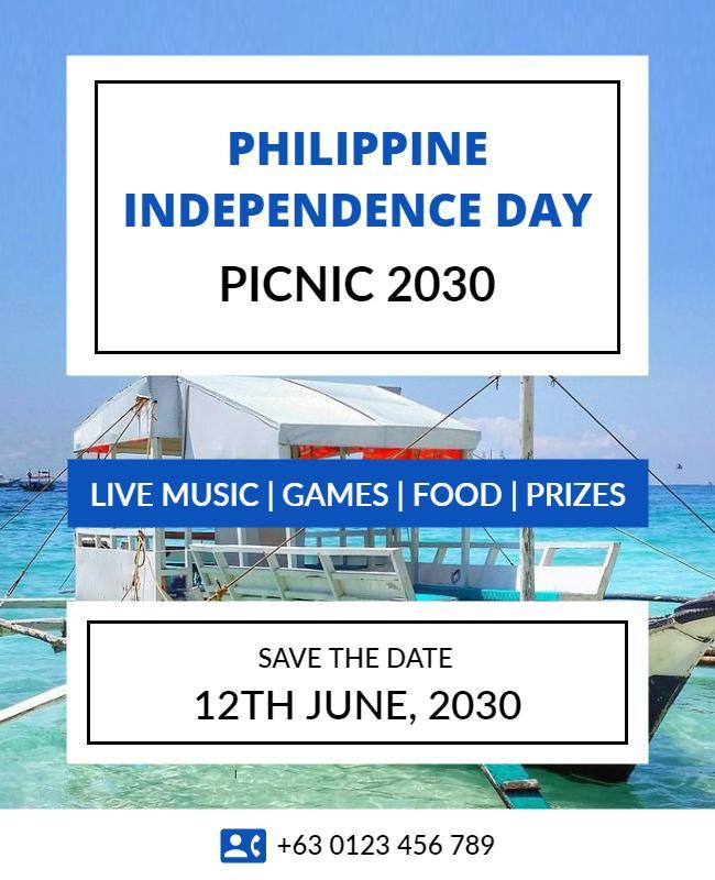 Philippine Independence Day Picnic Celebration Flyer Template