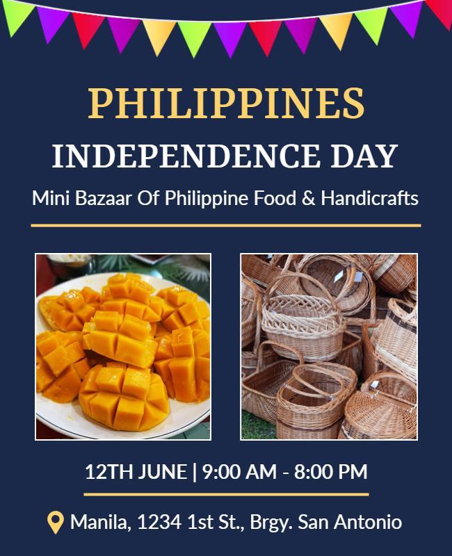 Philippines Independence Day Bazaar Event Flyer Template