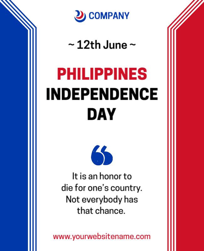 Philippines Independence Day Celebration Flyer Template