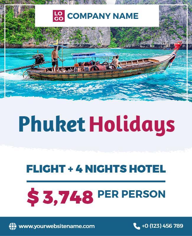 Phuket Island Vacation Package Flyer Template