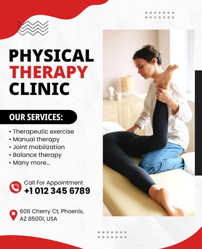 Physical Therapy Clinic Services Flyer Template