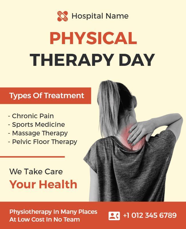 Physical Therapy Day Promotion Flyer Template