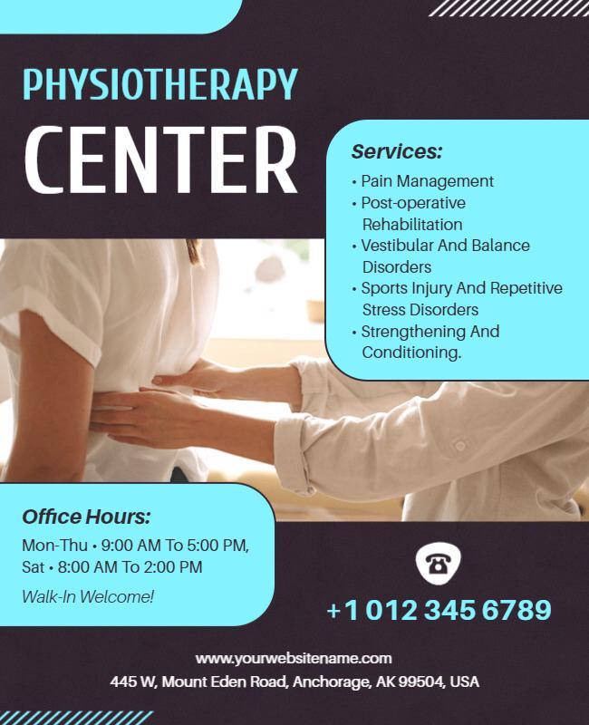 Physiotherapy Center Services Flyer Template