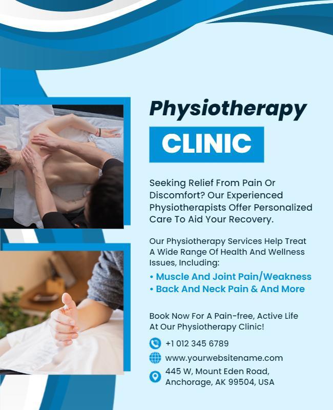 Physiotherapy Clinic Health and Wellness Flyer Template