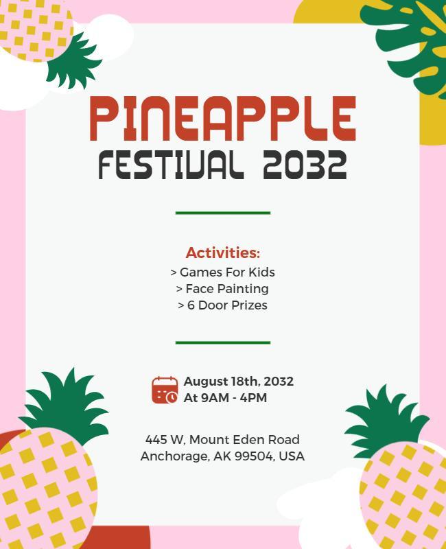 Pineapple Festival Event Flyer Template