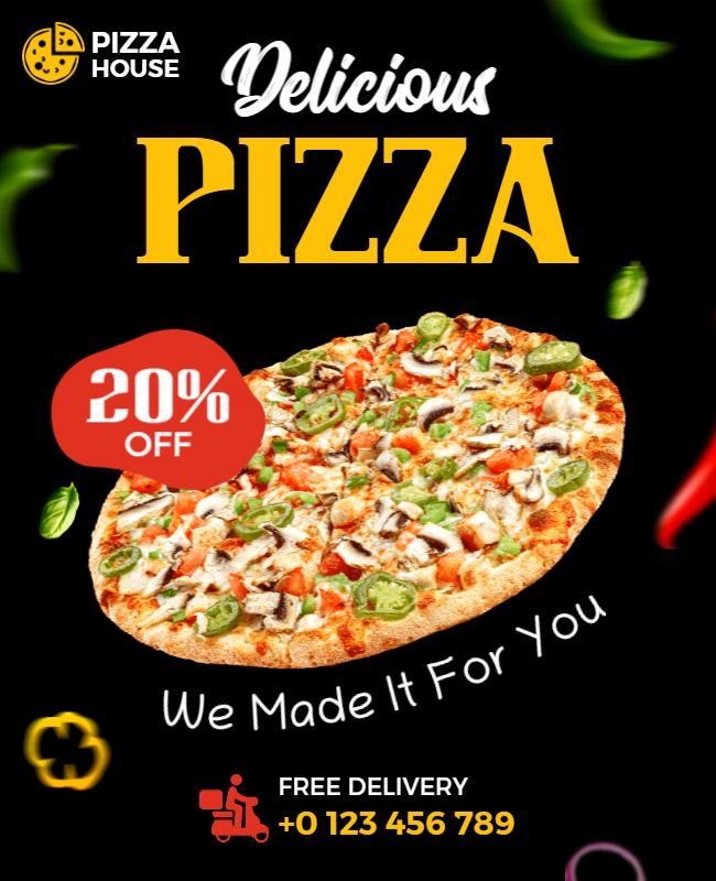 Pizza House Discount Offer Flyer Template