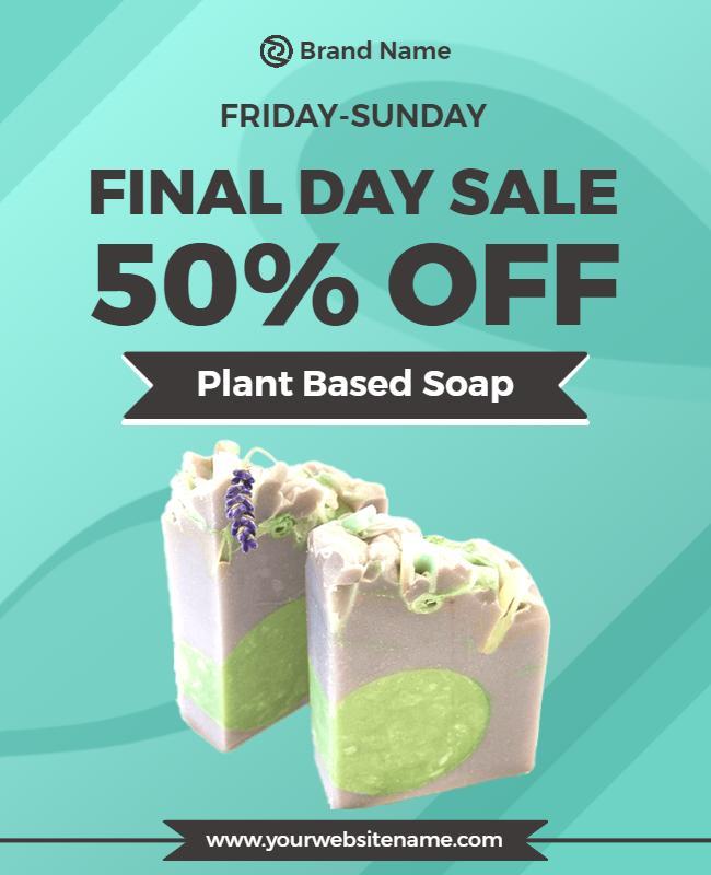 Plant Based Soap Discount Sale Flyer Template