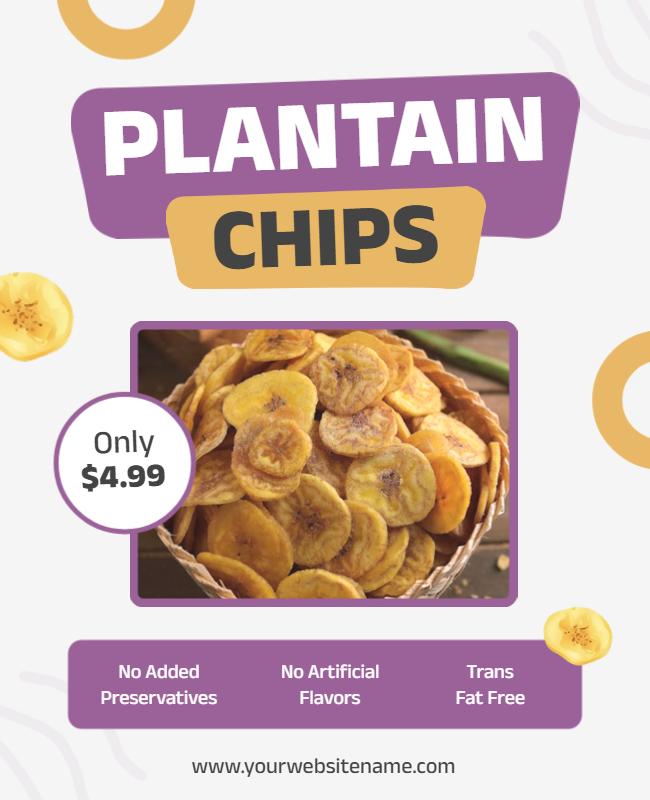 Plantain Chips Promotional Flyer Template