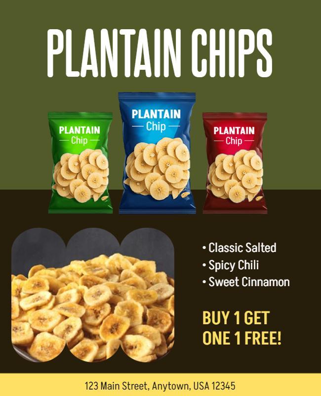 Plantain Chips Promotional Offer Flyer Template