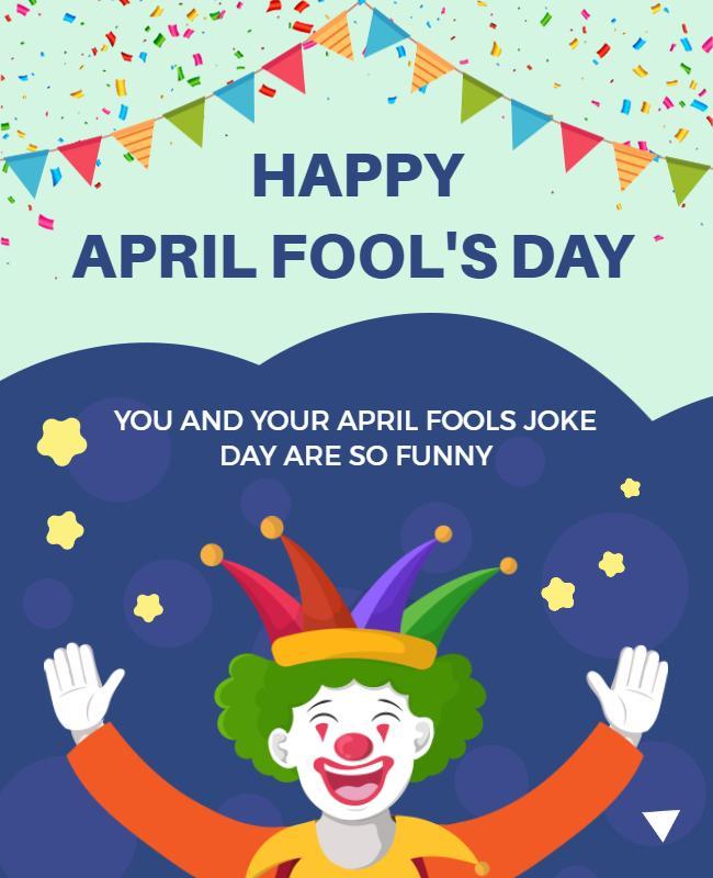 Playful April Fools Day Celebration Flyer Template