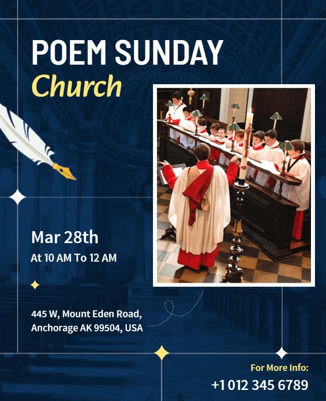 Poem Sunday Church Event Flyer Template