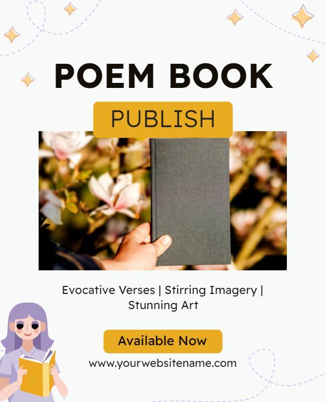 Poetry Book Release Announcement Flyer Template