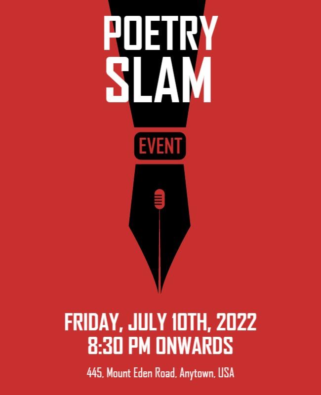 Poetry Slam Celebration Event Flyer Template