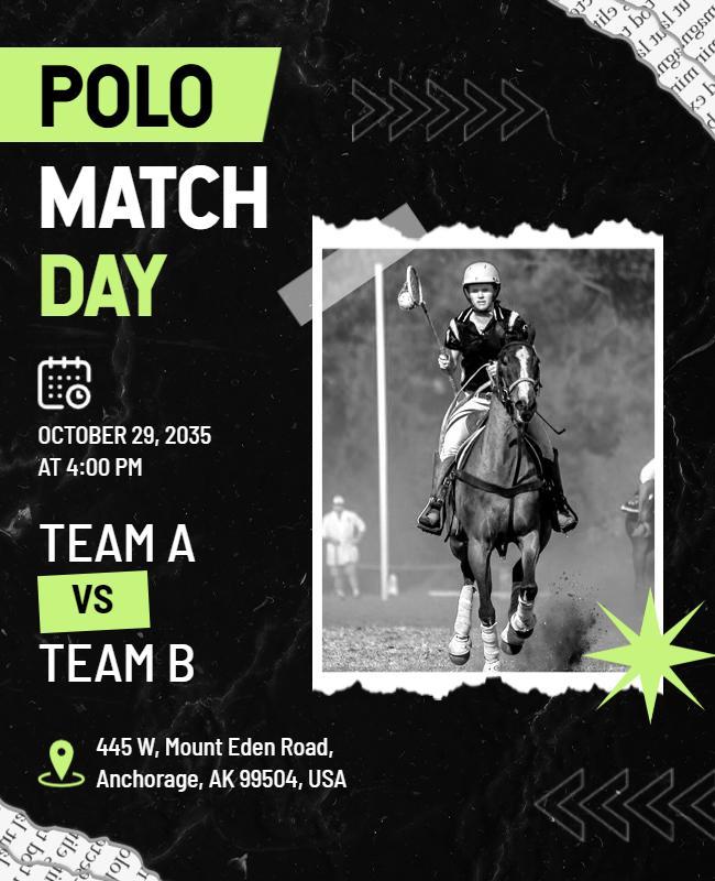 Polo Match Event Promotion Flyer Template