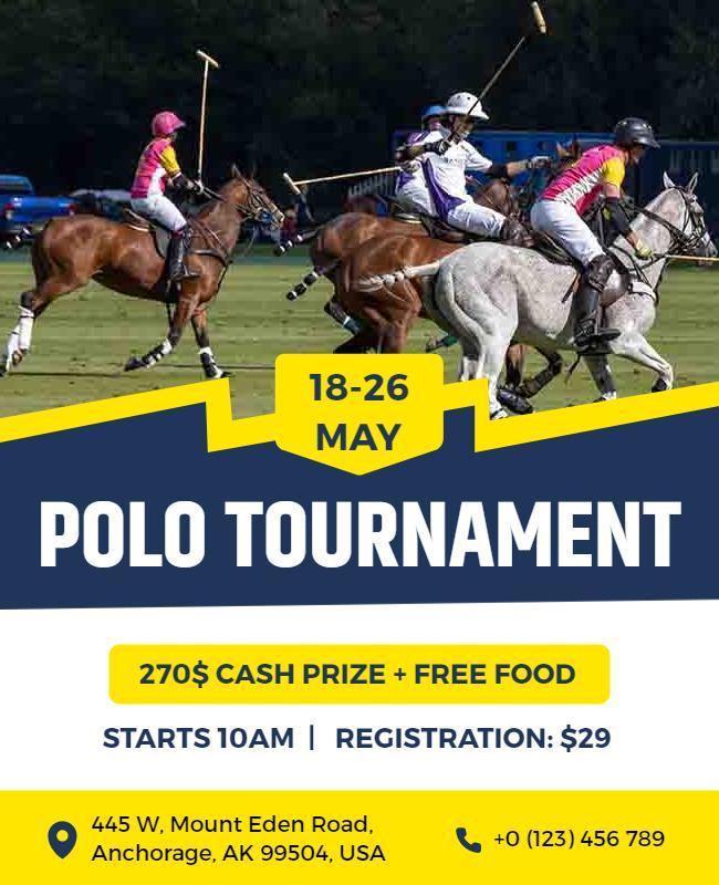 Polo Sports Tournament Event Flyer Template