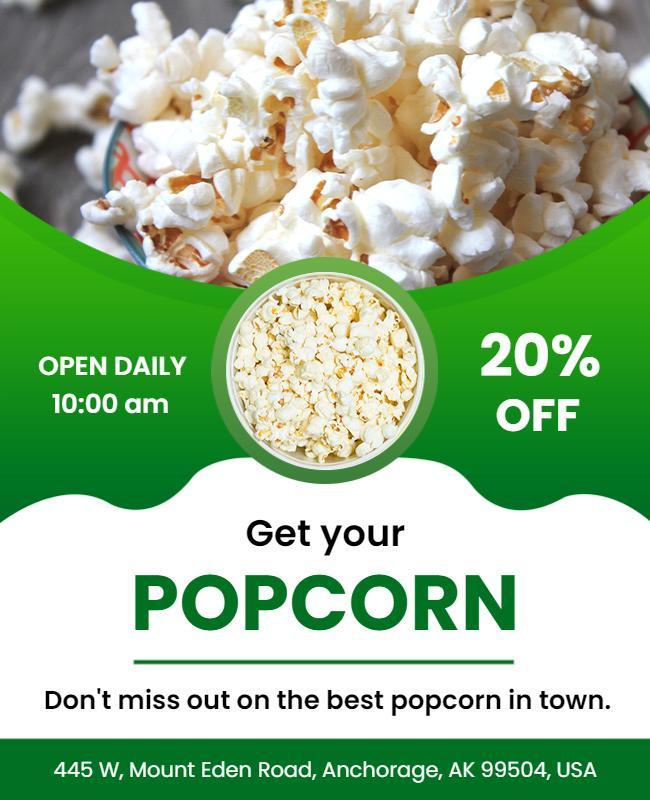 Popcorn Discount Promotion Flyer Template