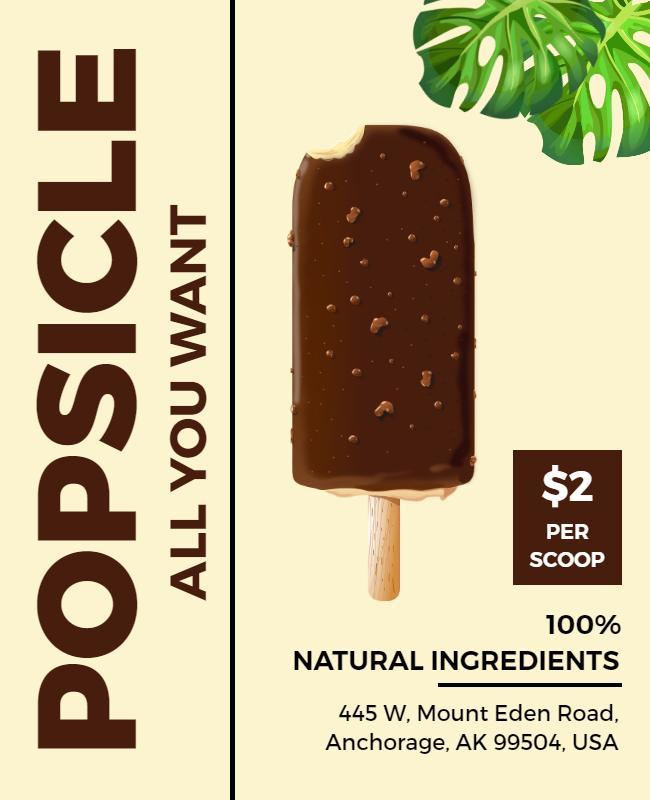 Popsicle Dessert Promotion Flyer Template