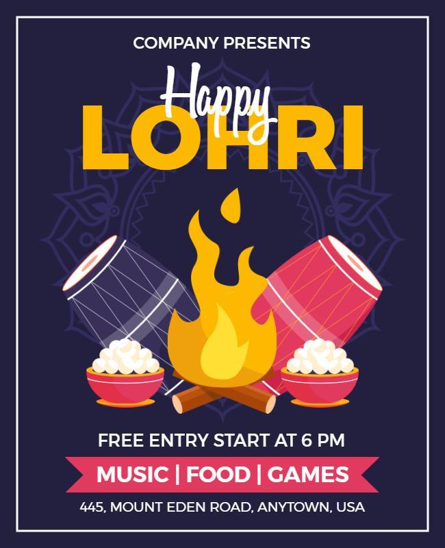 Poster Of Lohri Template