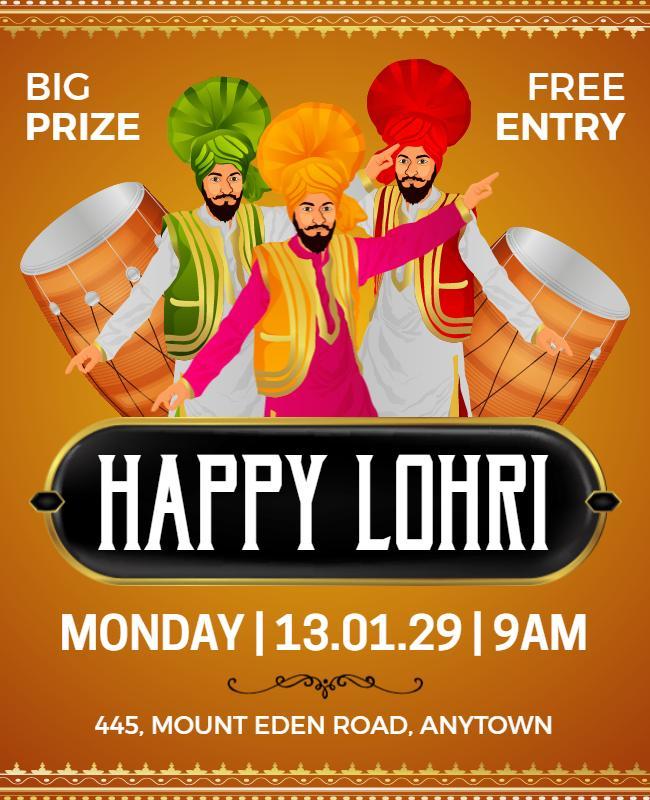 Poster on Lohri Template