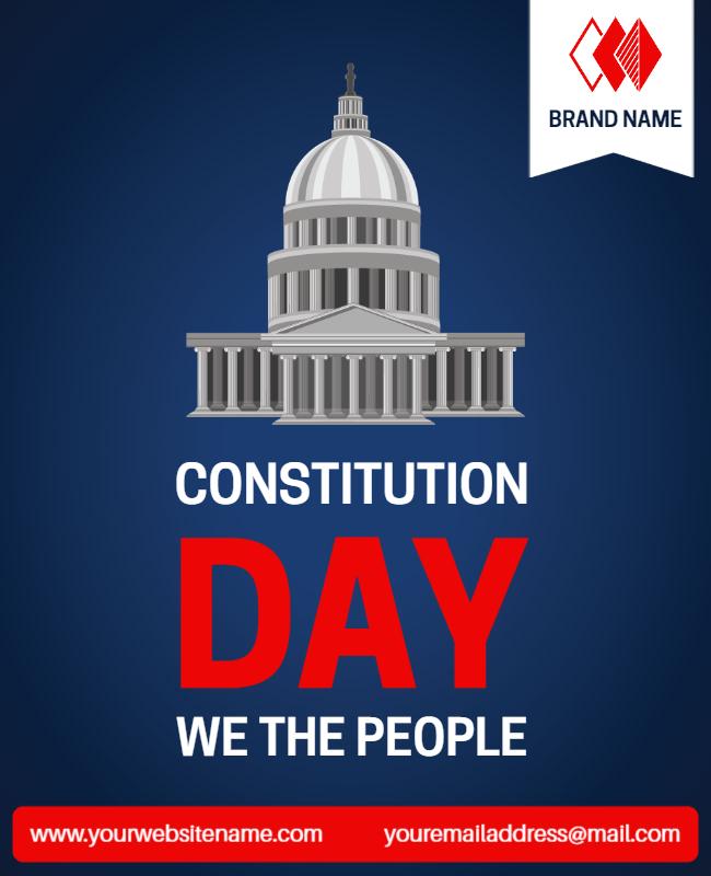 Poster on National Constitution Day Template