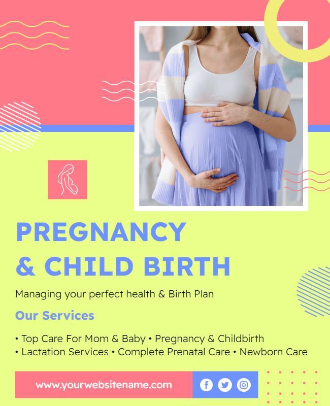 Pregnancy and Childbirth Services Flyer Template