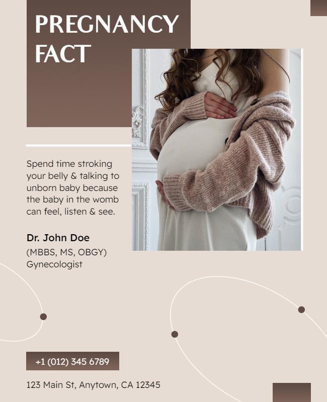 Pregnancy Awareness and Health Tips Flyer Template