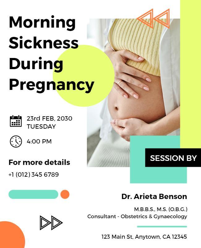 Pregnancy Health Awareness Session Flyer Template