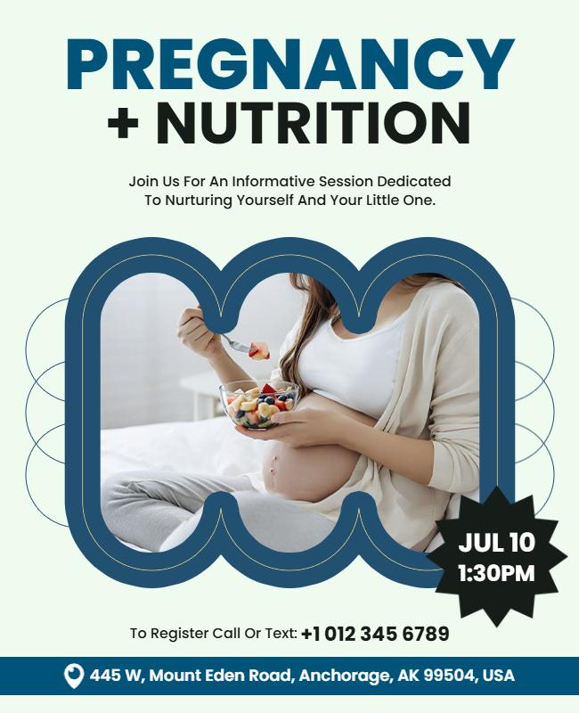 Pregnancy Nutrition Information Session Flyer Template