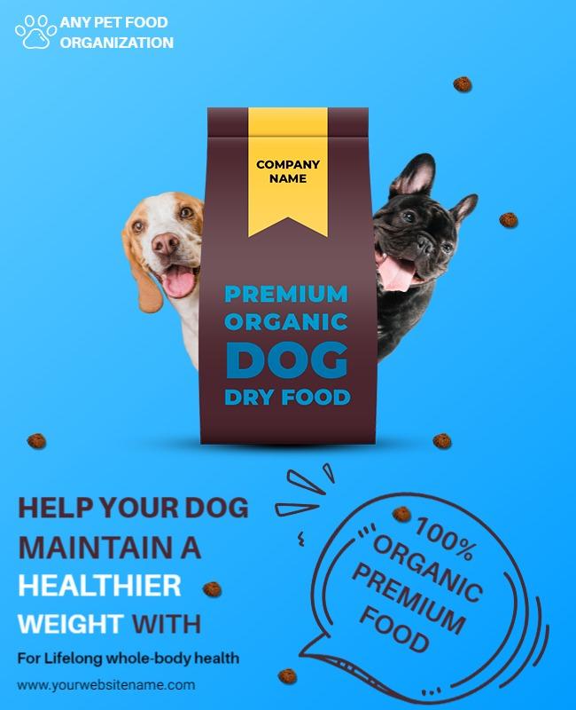 Premium Organic Dog Food Promotion Flyer Template