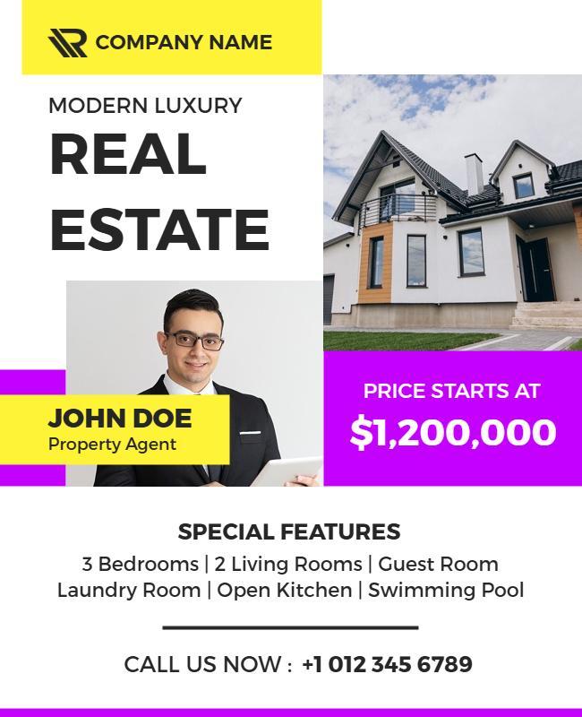 Premium Real Estate Agent Services Flyer Template