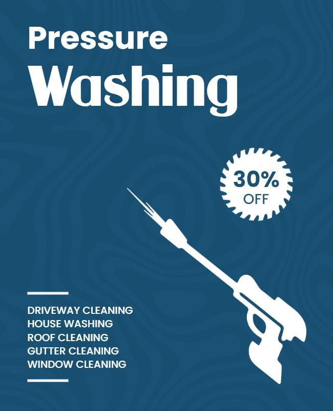 Pressure Washing Services Discount Flyer Template