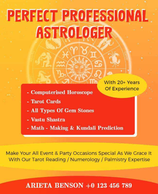 Professional Astrology Services Flyer Template