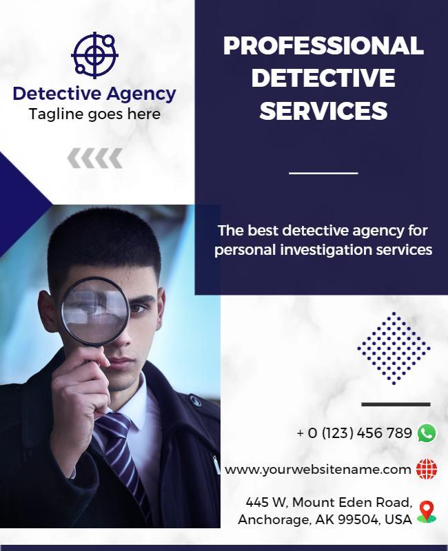 Professional Detective Services Promotional Flyer Template