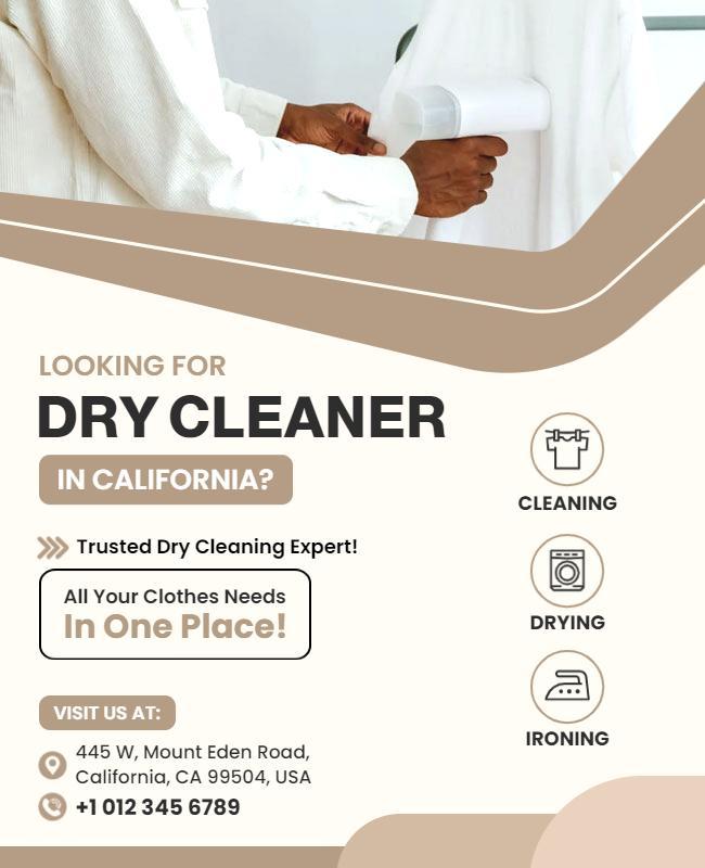 Professional Dry Cleaning Service Flyer Template