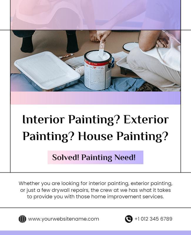 Professional Home Painting Services Flyer Template