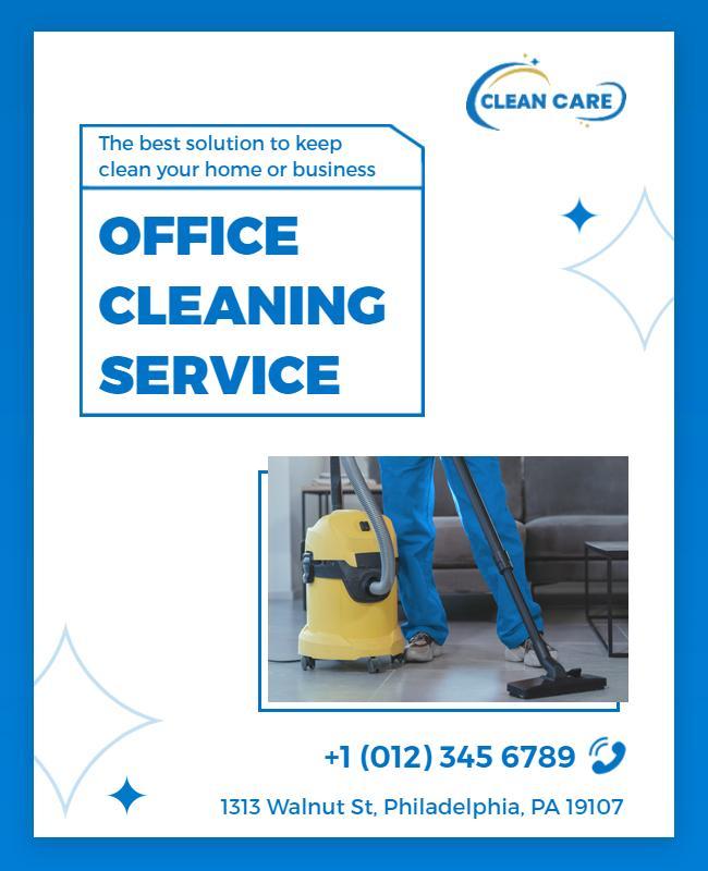 Professional Office Cleaning Service Flyer Template