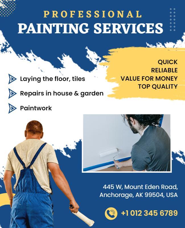 Professional Painting and Repair Services Flyer Template