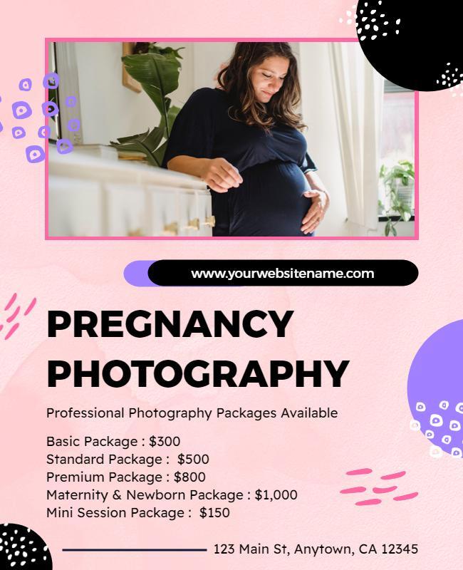 Professional Pregnancy Photography Services Flyer Template