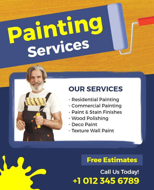 Professional Residential and Commercial Painting Services Flyer Template