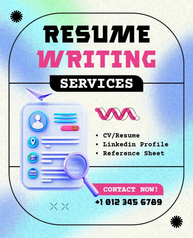 Professional Resume Writing Services Flyer Template